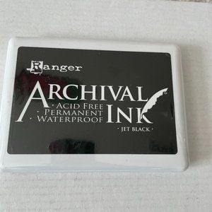 NEW SEALED 2012 Archival Ink Jet Black by Ranger Acid Free Waterproof Permanent